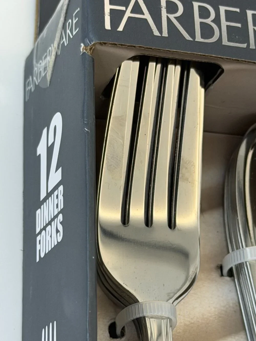 Farberware 12 Dinner Forks Fine Stainless Steel Silver Flatware New in Box